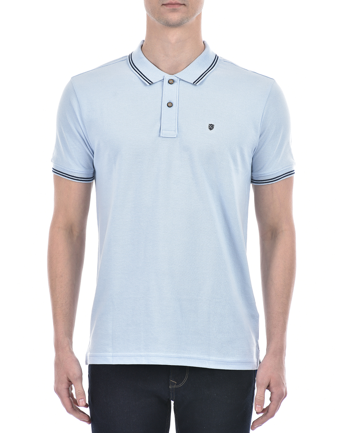 Numero Uno Men Solid Light Blue T-Shirt